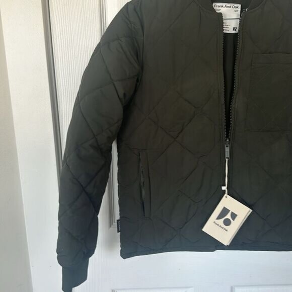 Frank and Oak The Skyline Reversible Bomber Jacket Women's Rosin Green Small NWT - Picture 6 of 10